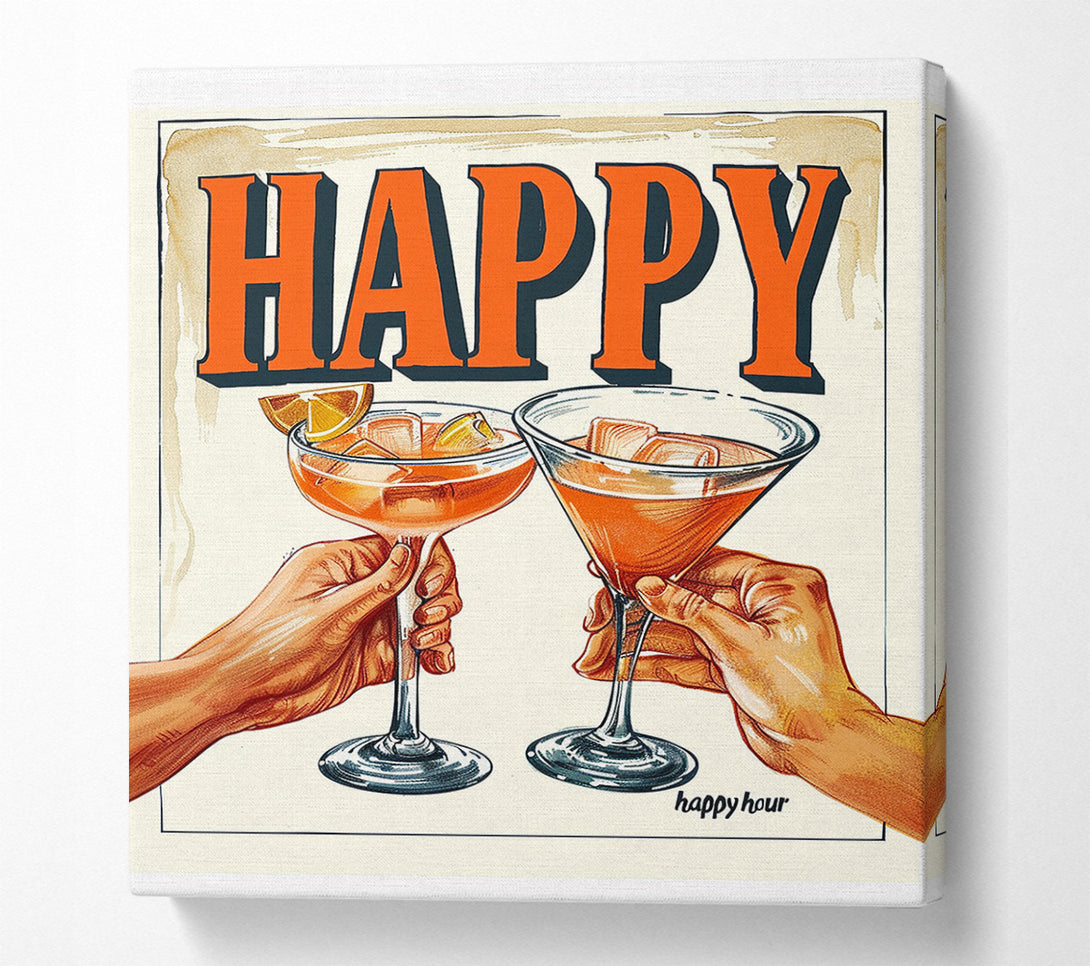  A Canvas Print of Happy Cocktails Canvas Wall Art
