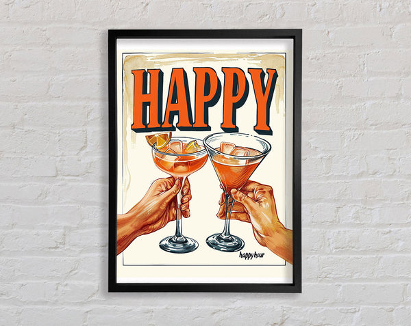 Happy Cocktails Framed Print