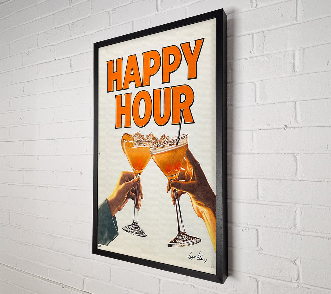  A Canvas Print of Happy Hour Cocktails Canvas Wall Art