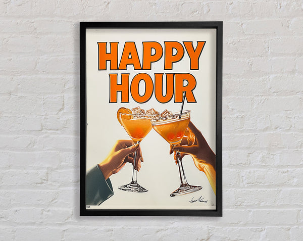 Happy Hour Cocktails Framed Print