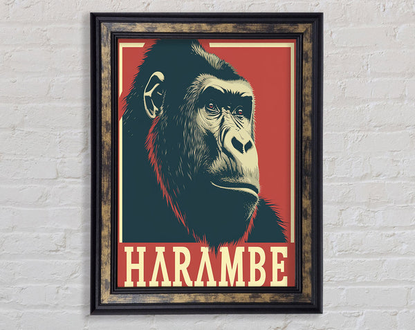 Harambe Framed Print