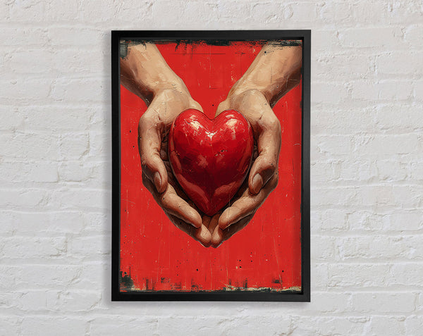 Heart In Hands Framed Print