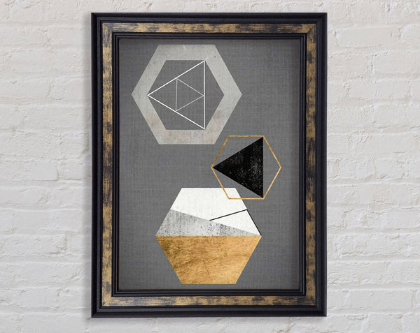 Hexagons Framed Print