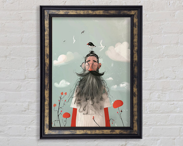 Hipster Man Framed Print