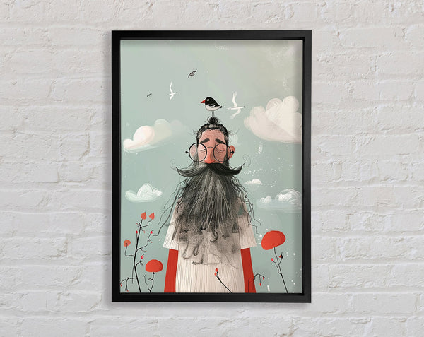 Hipster Man Framed Print