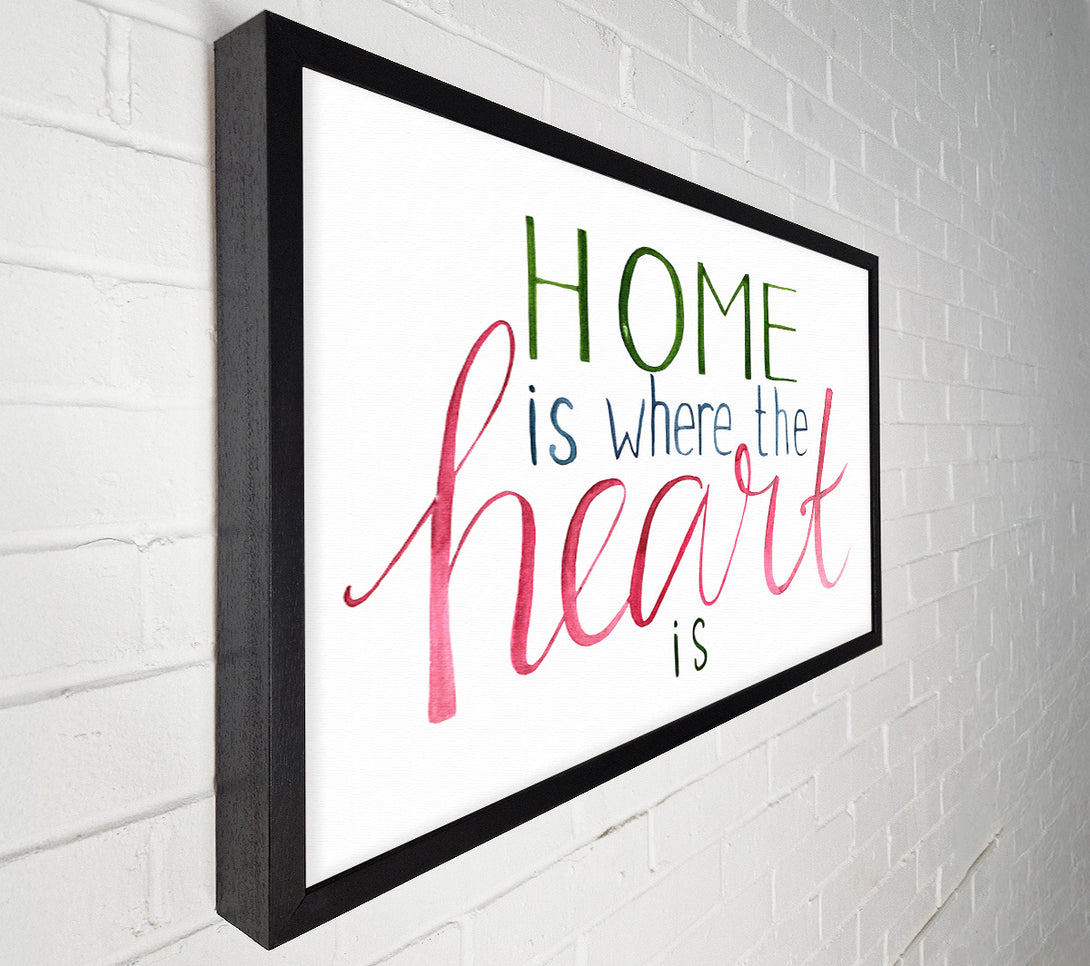  A Canvas Print of Home Is Where The Ehart Is Canvas Art