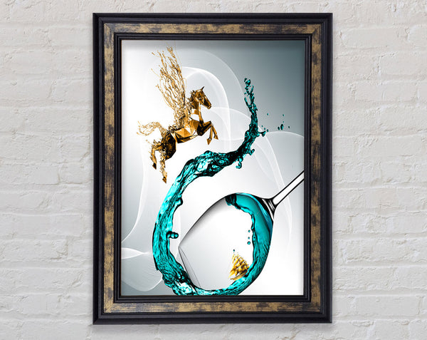Horse Splash Framed Print