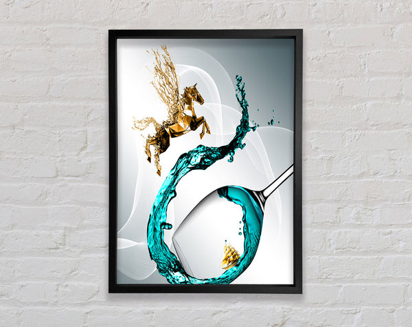 Horse Splash Framed Print