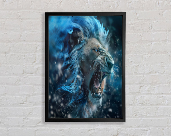 Ice King Lion Framed Print