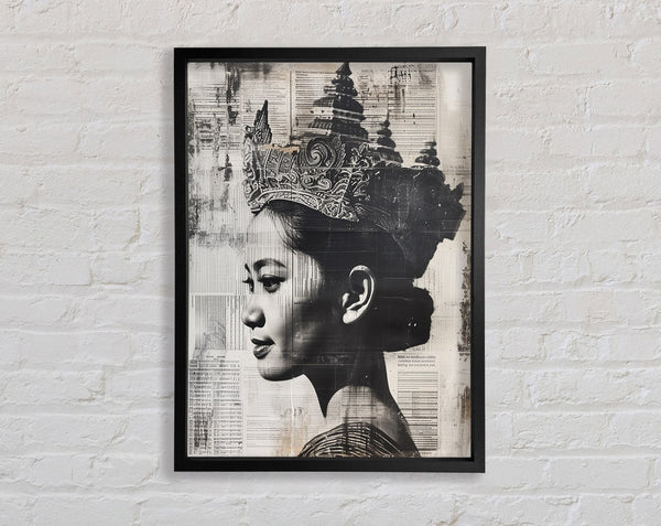 Indonesian Princess Collage Framed Print