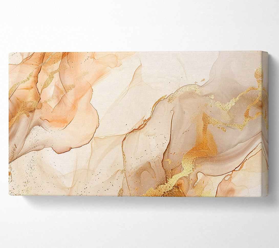  A Canvas Print of Ink And Glitter Beige Canvas Art