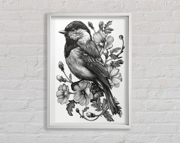 Intricate White And White Bird