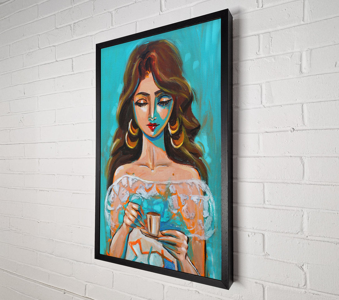  A Canvas Print of Italian Coffee Drinker Canvas Print