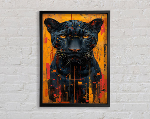 Jaguar Gold Framed Print