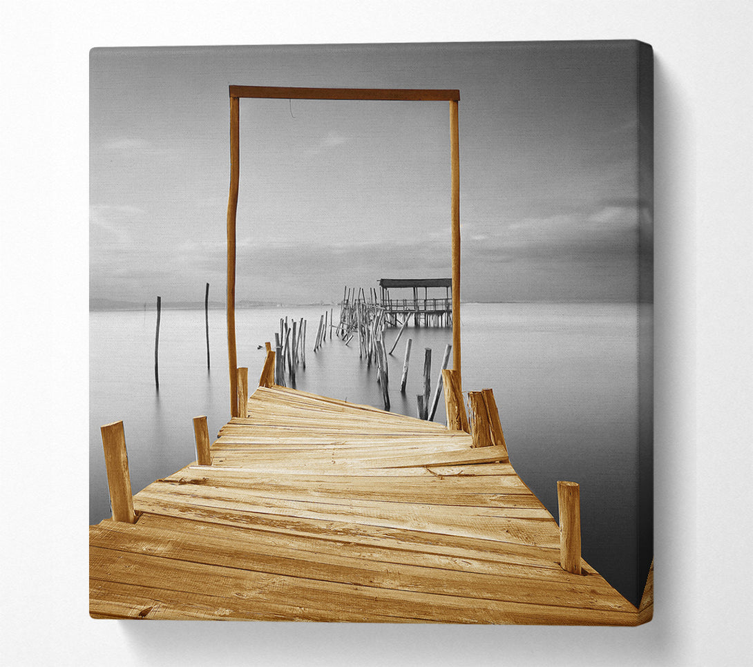  A Canvas Print of Jetty Collapse Canvas Art