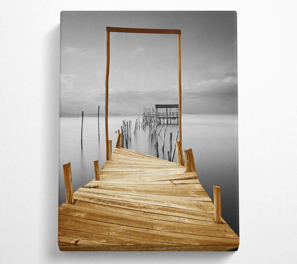  A Canvas Print of Jetty Collapse Canvas Art