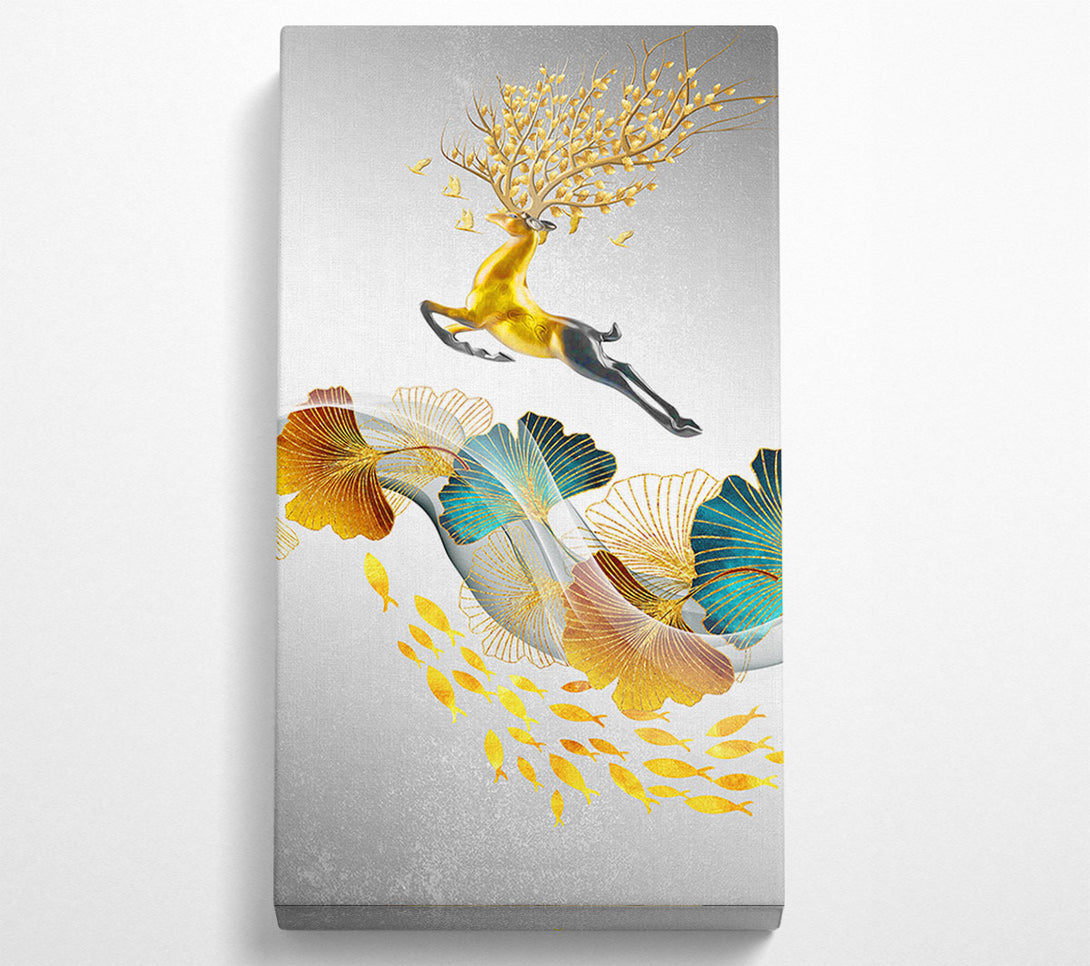  A Canvas Print of Jumping Deer Canvas Art