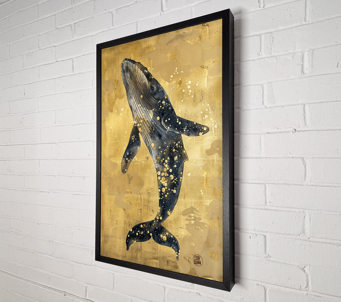  A Canvas Print of Jumping Whale Canvas Wall Art