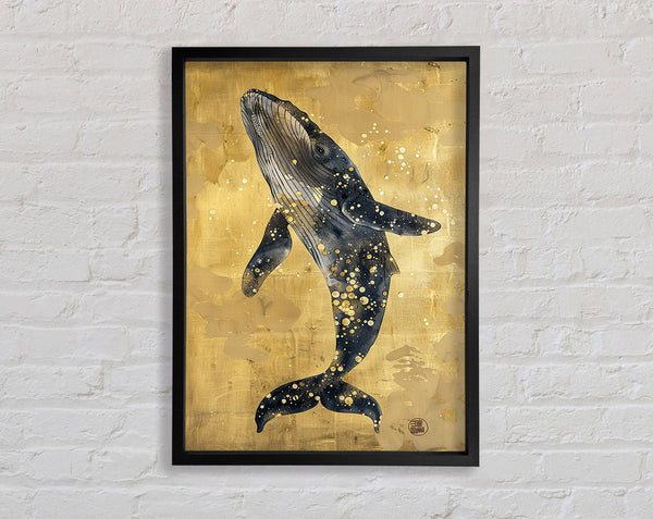 Jumping Whale Framed Print
