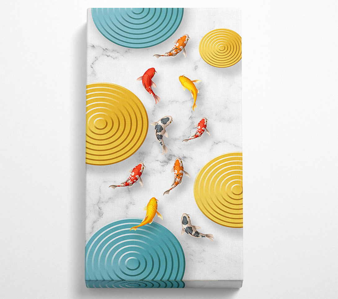  A Canvas Print of Koi Circles Canvas Print