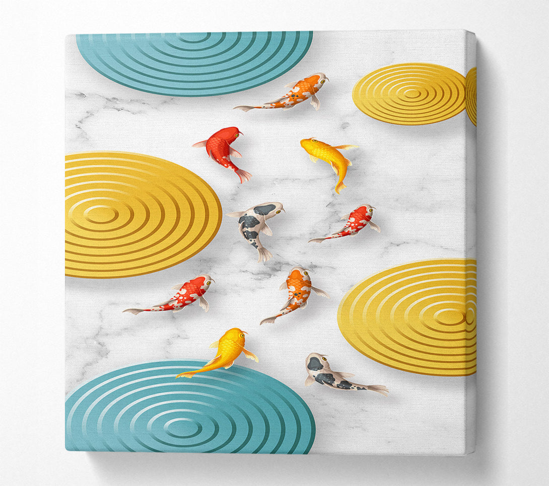  A Canvas Print of Koi Circles Canvas Print