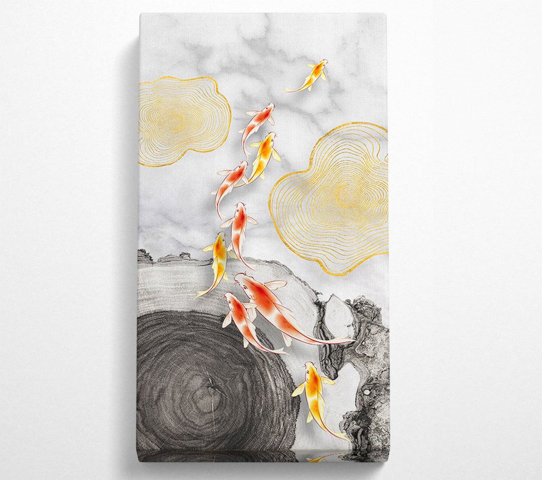  A Canvas Print of Koi Fish  Abstract Shapes Canvas Print