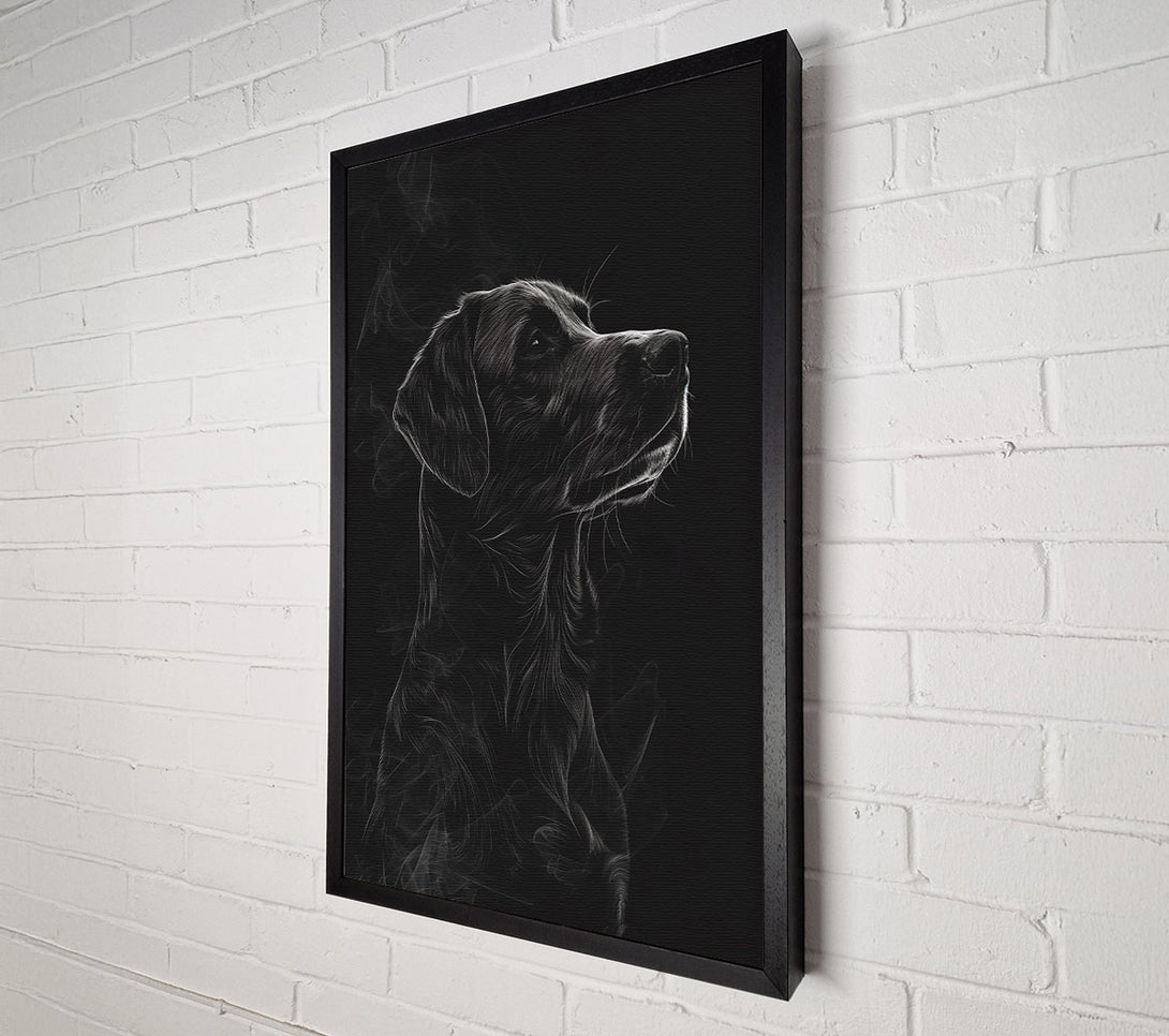  A Canvas Print of Labrador Black Canvas Wall Art
