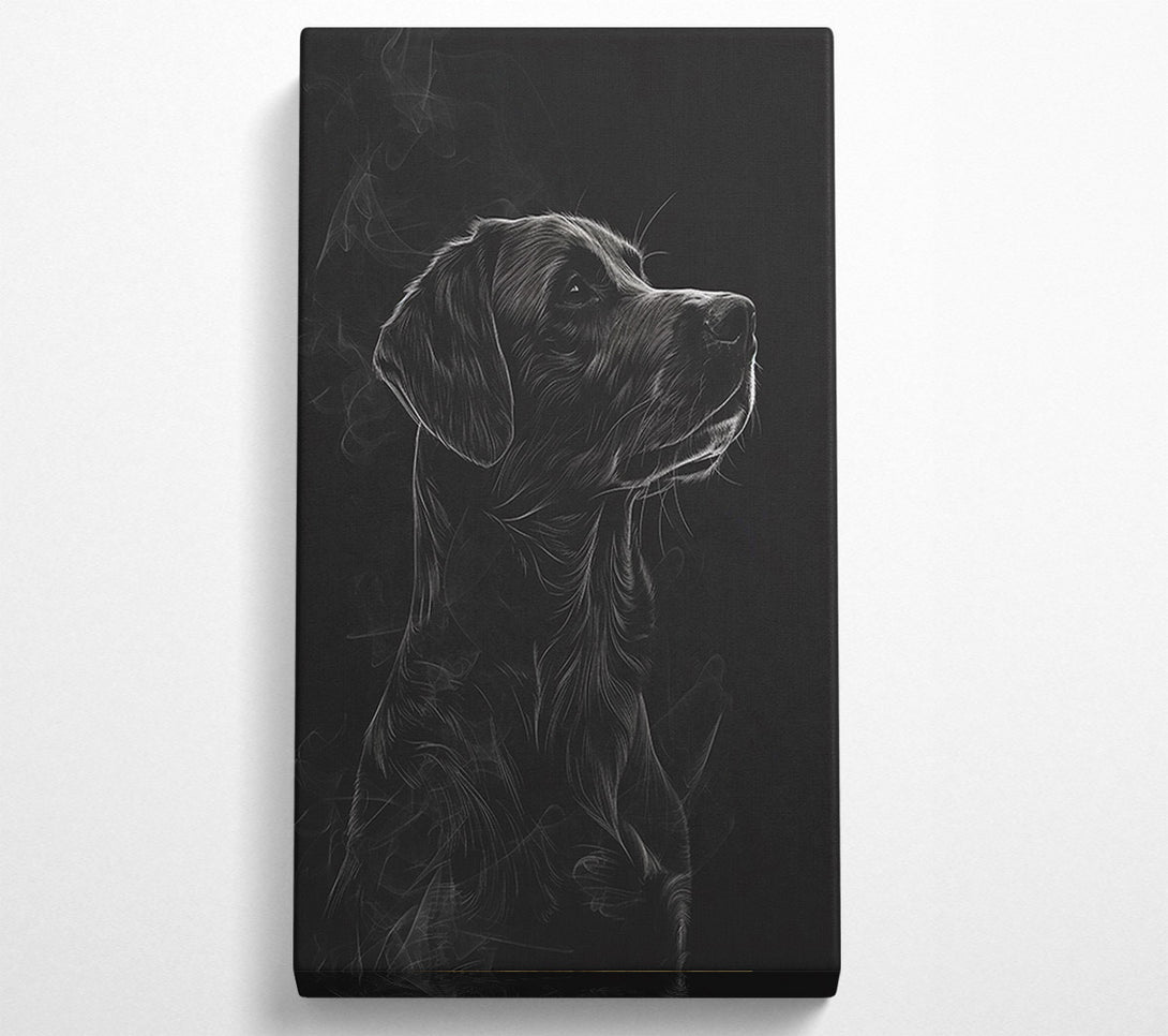 A Canvas Print of Labrador Black Canvas Wall Art
