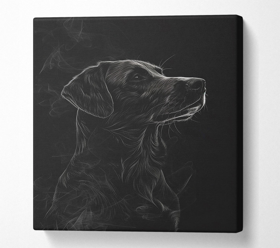  A Canvas Print of Labrador Black Canvas Wall Art