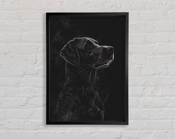Labrador Black Framed Print