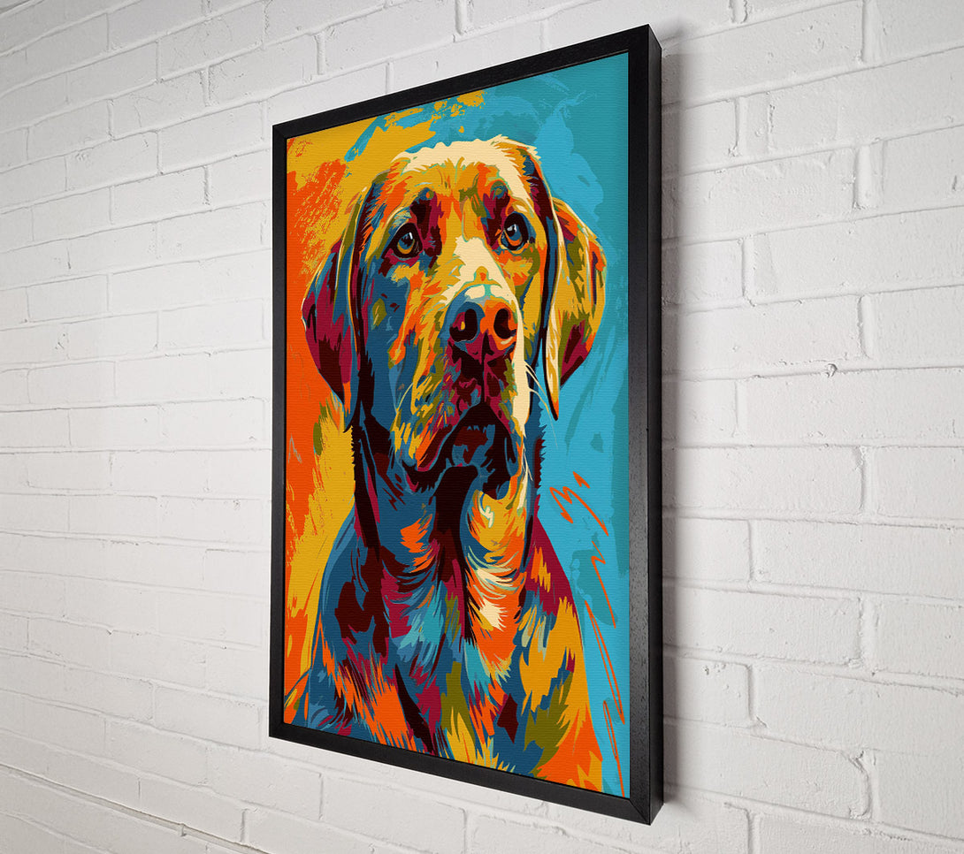  A Canvas Print of Labrador Colourful Canvas Wall Art