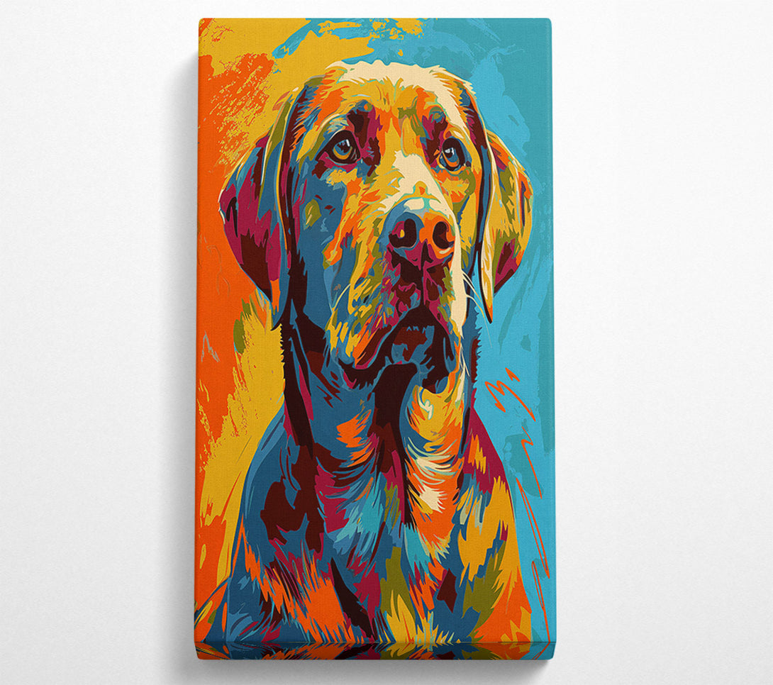  A Canvas Print of Labrador Colourful Canvas Wall Art