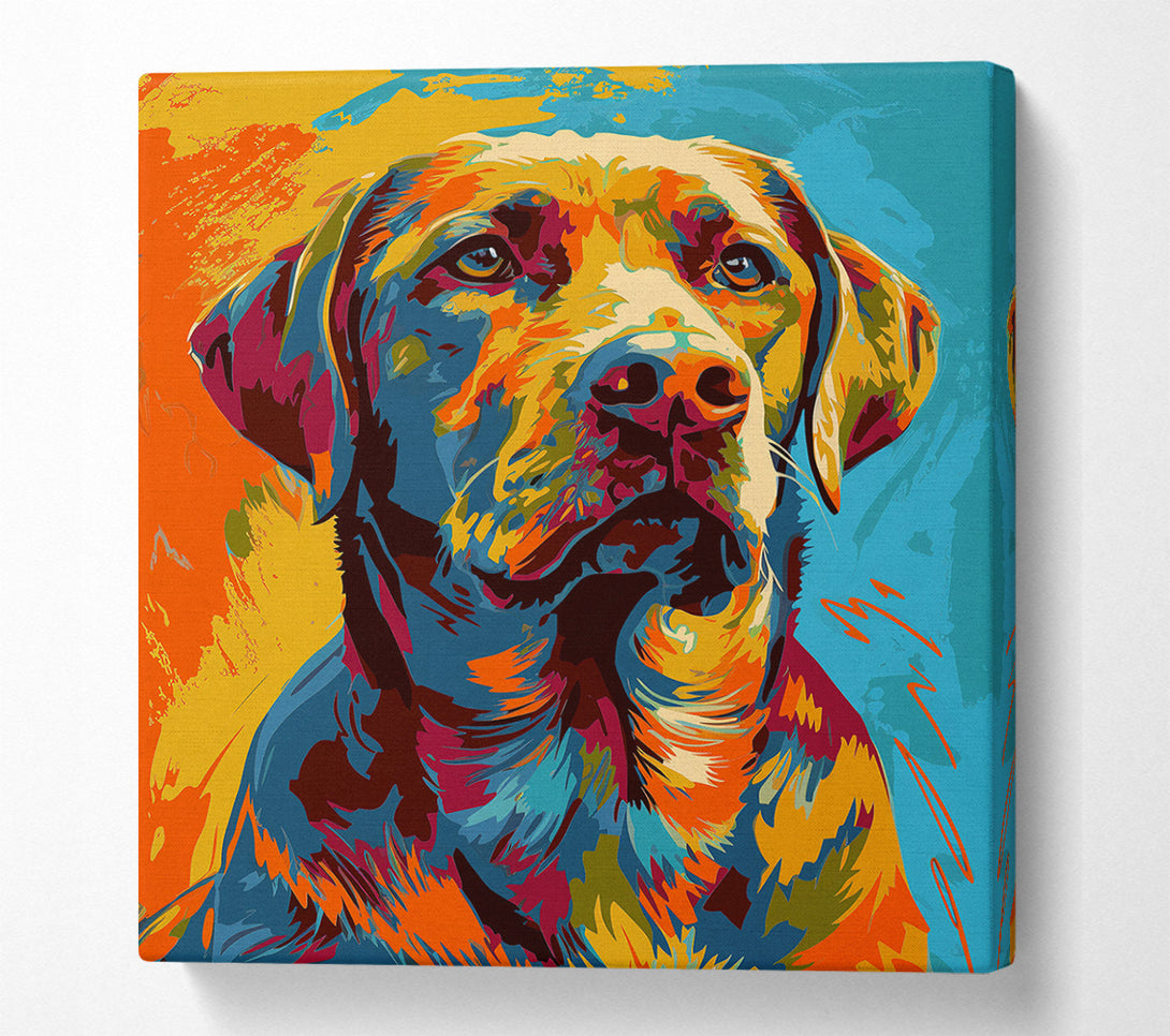  A Canvas Print of Labrador Colourful Canvas Wall Art