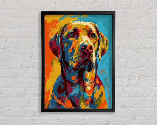 Labrador Colourful Framed Print