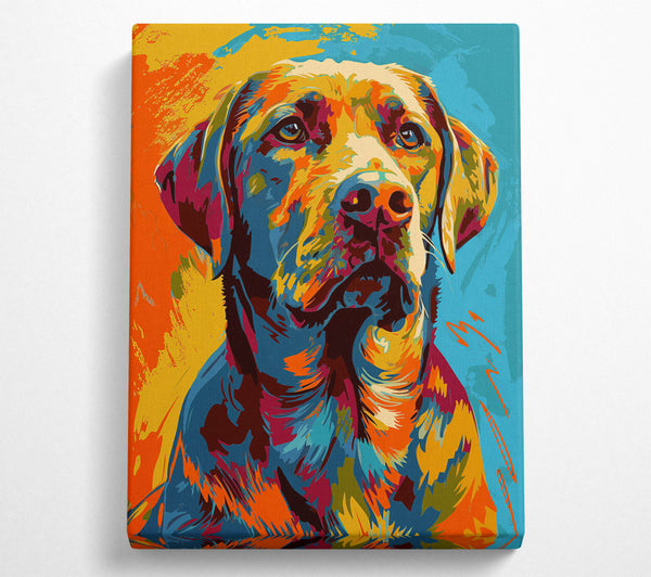 A Canvas Print of Labrador Colourful Canvas Wall Art