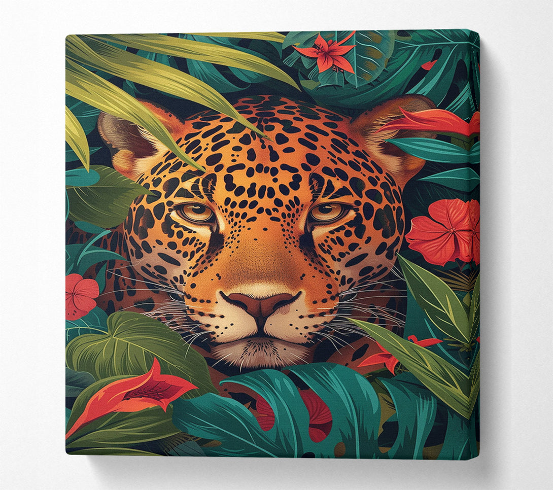  A Canvas Print of Leopard Bohemian Jungle Canvas Print