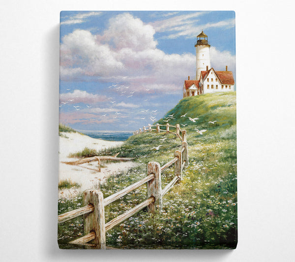  A Canvas Print of Lighthouse By The Sea Canvas Print