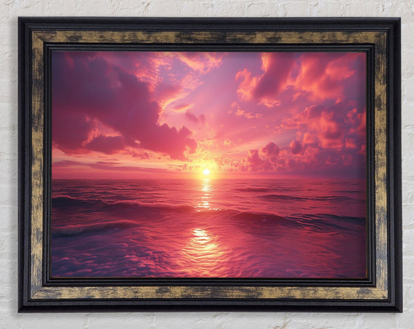 Lilac Seascape Framed Print