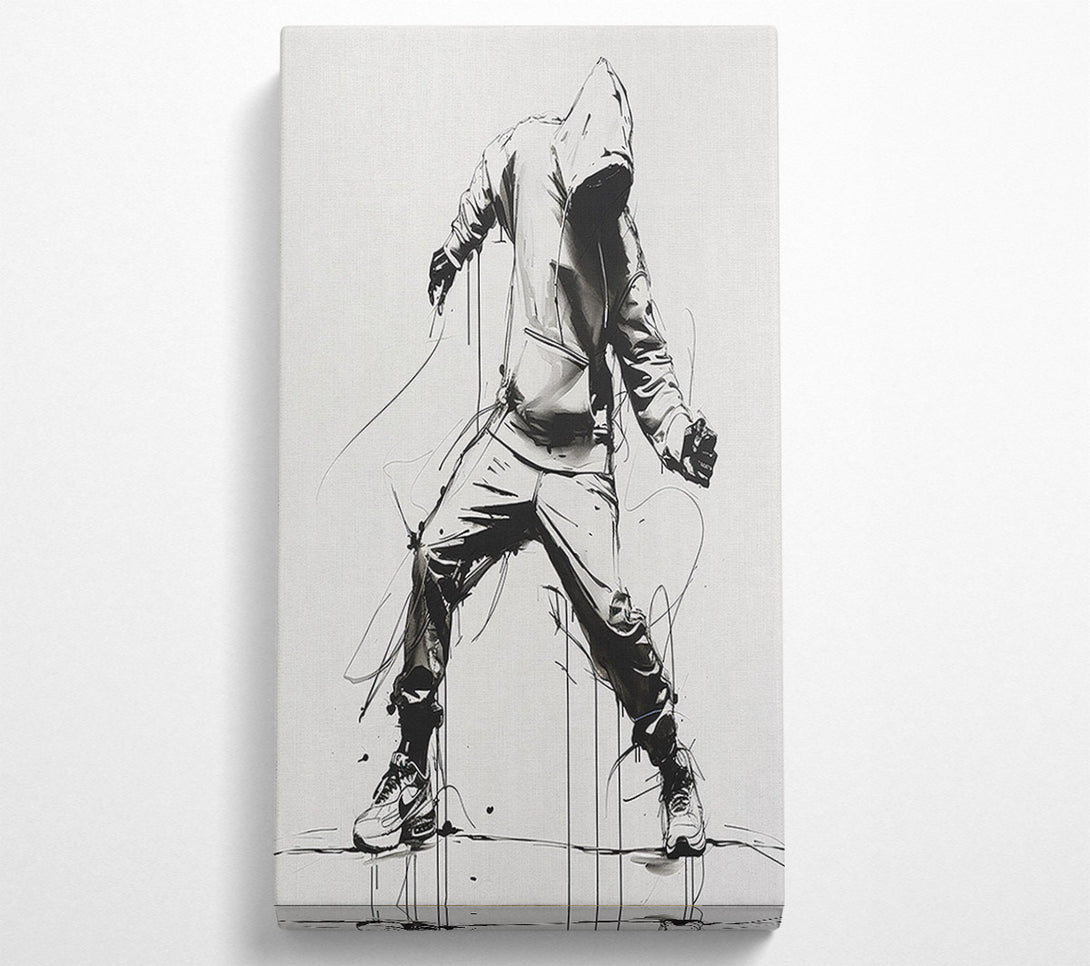  A Canvas Print of Line Drawing Banksy Canvas Wall Art