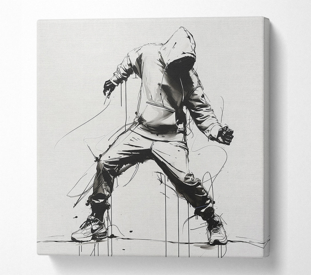  A Canvas Print of Line Drawing Banksy Canvas Wall Art