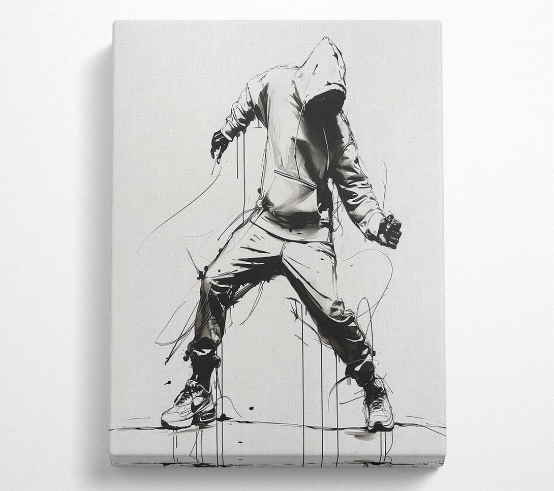  A Canvas Print of Line Drawing Banksy Canvas Wall Art