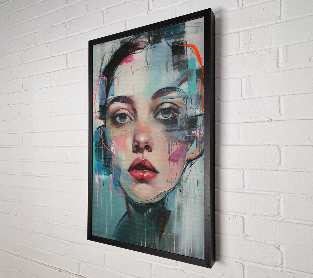  A Canvas Print of Line Inks Graffiti Girl Canvas Print