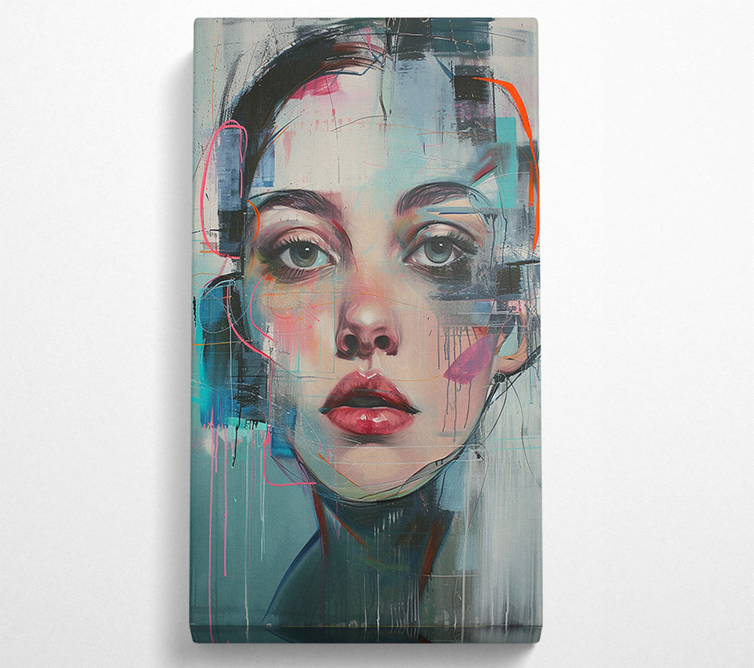  A Canvas Print of Line Inks Graffiti Girl Canvas Print