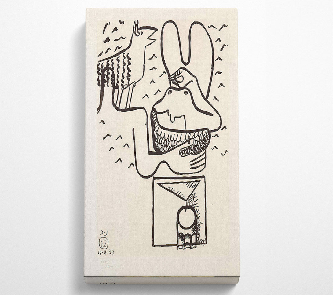  A Canvas Print of Line Mid Century Canvas Print