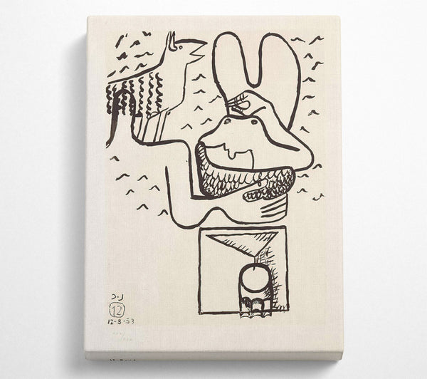  A Canvas Print of Line Mid Century Canvas Print
