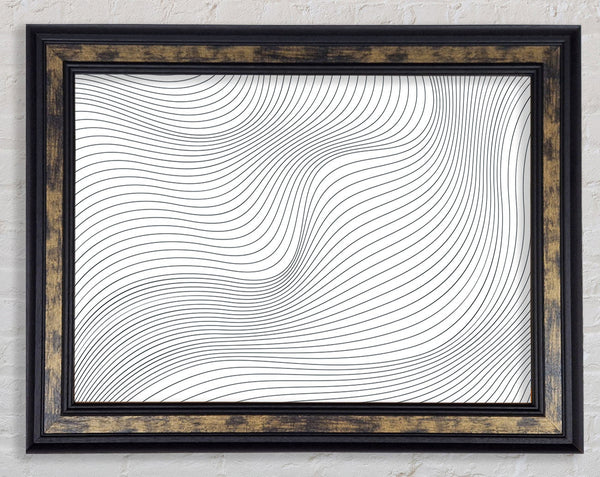 Line On Walnut Framed Print