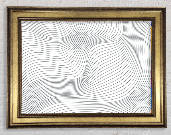 Line On White Framed Print