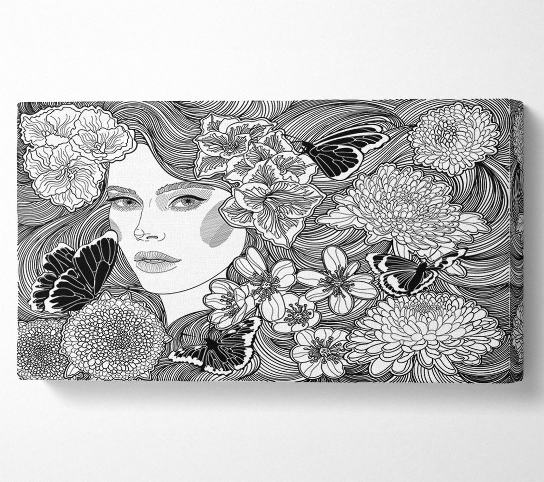  A Canvas Print of Line Woman Canvas Wall Art
