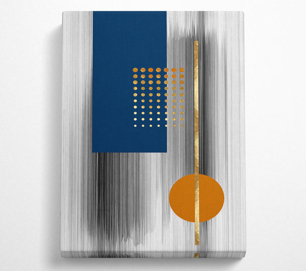Lines Abstract With Blue Canvas Art