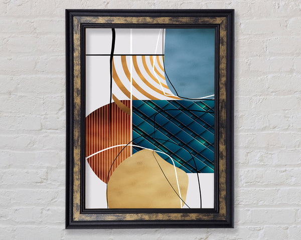 Lines And Shapes Framed Print